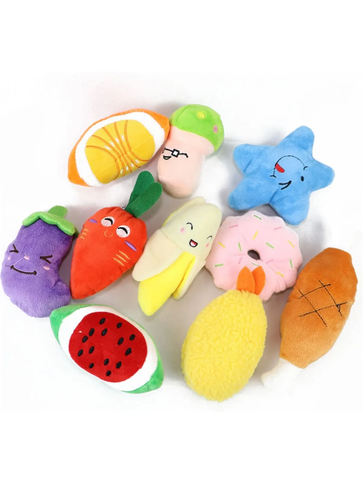 10pcs Random Plush Dog Sounding Toys