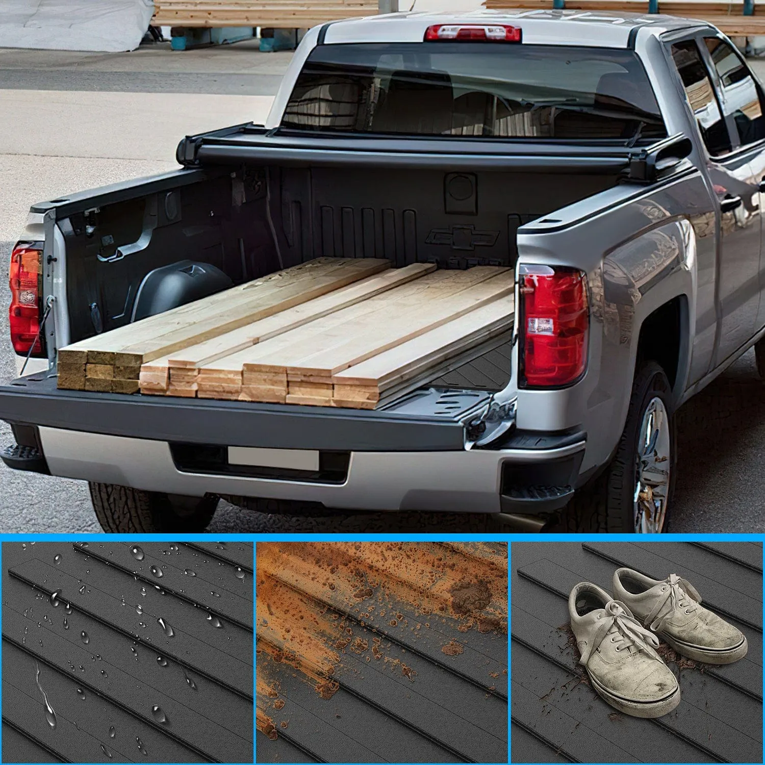 5.5ft Rubber Short Bed For 2015 2016 2017 2018 2019 2020 2021 2022 Ford F150 SuperCrew Cab