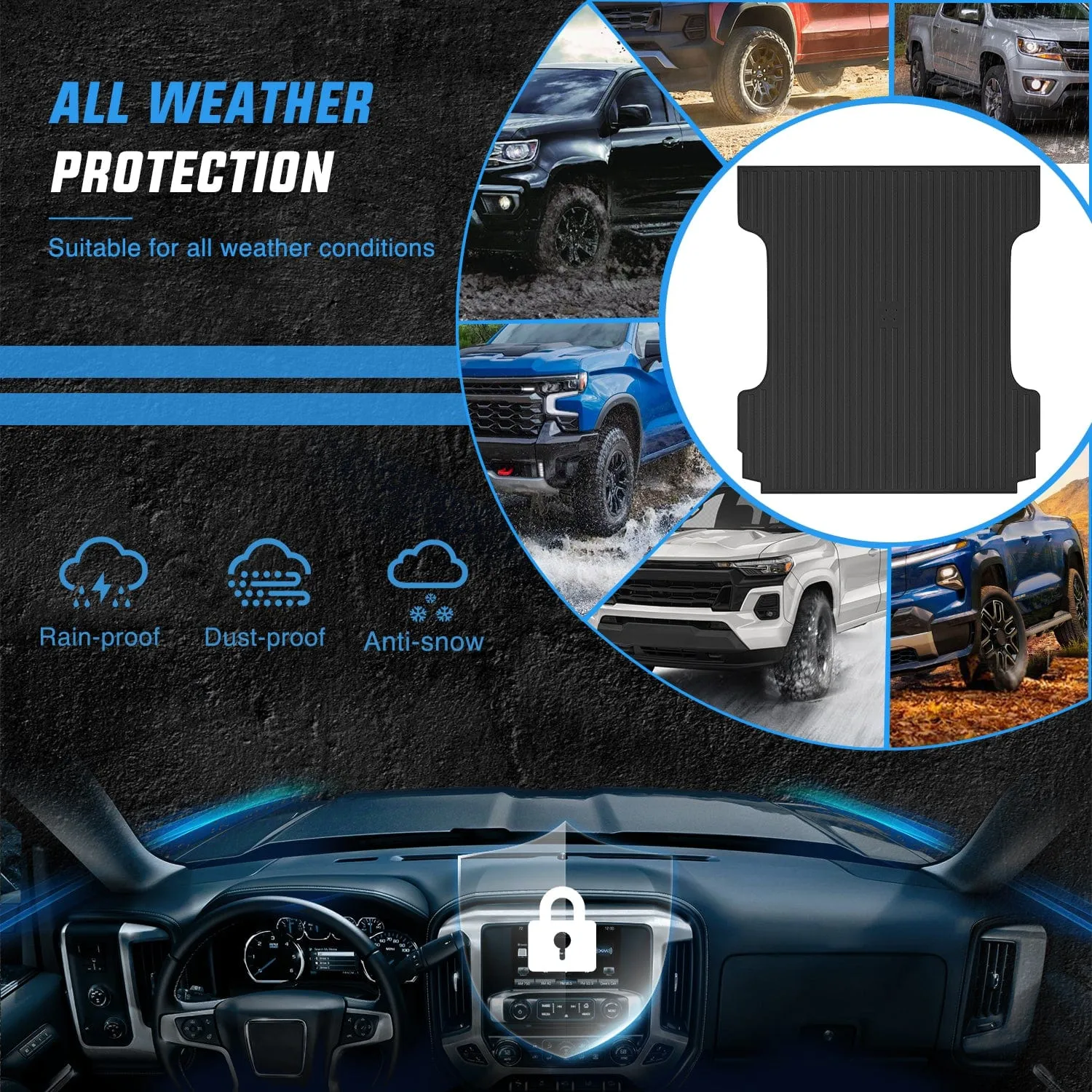 5.5ft Rubber Short Bed For Dodge Ram 2009-2018 1500/2500 3500