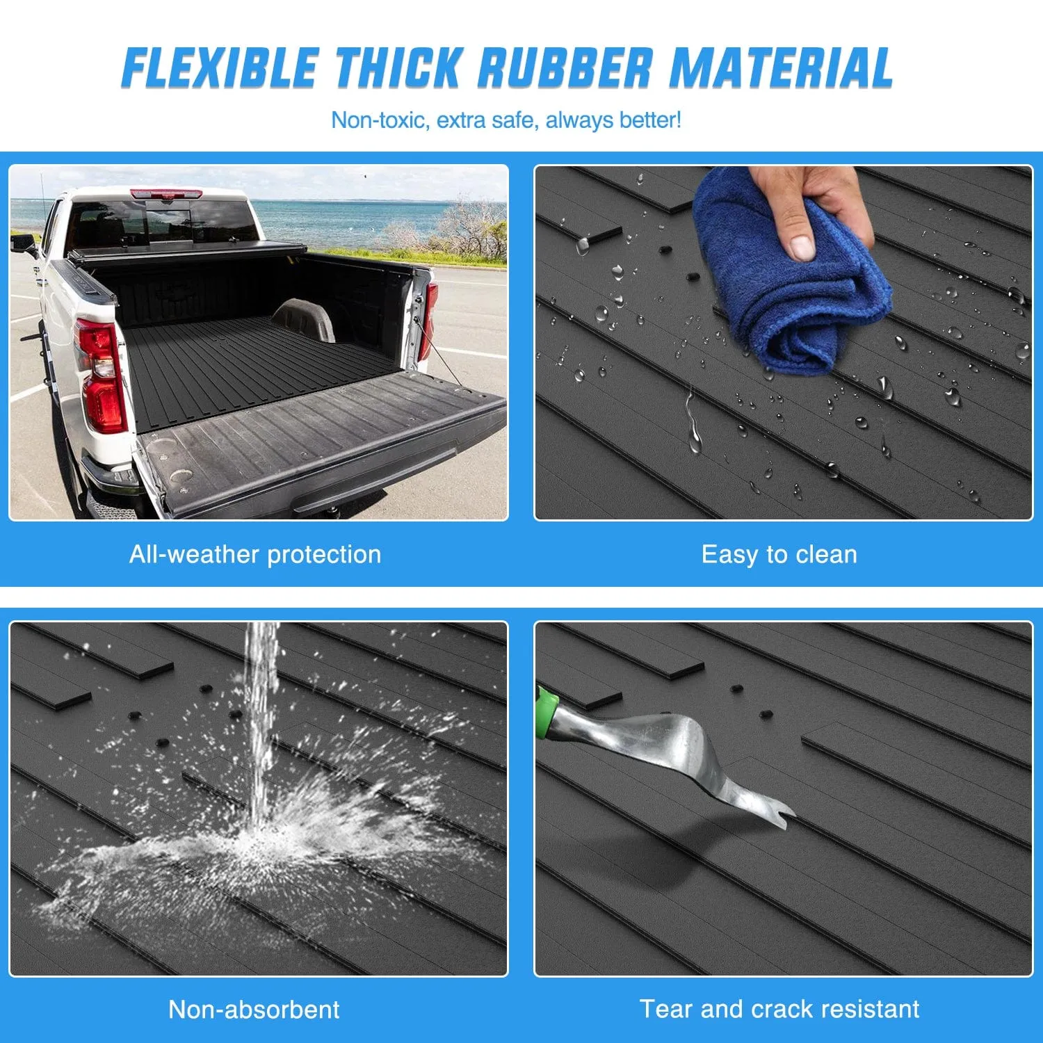 5.5ft Rubber Short Bed For Dodge Ram 2009-2018 1500/2500 3500