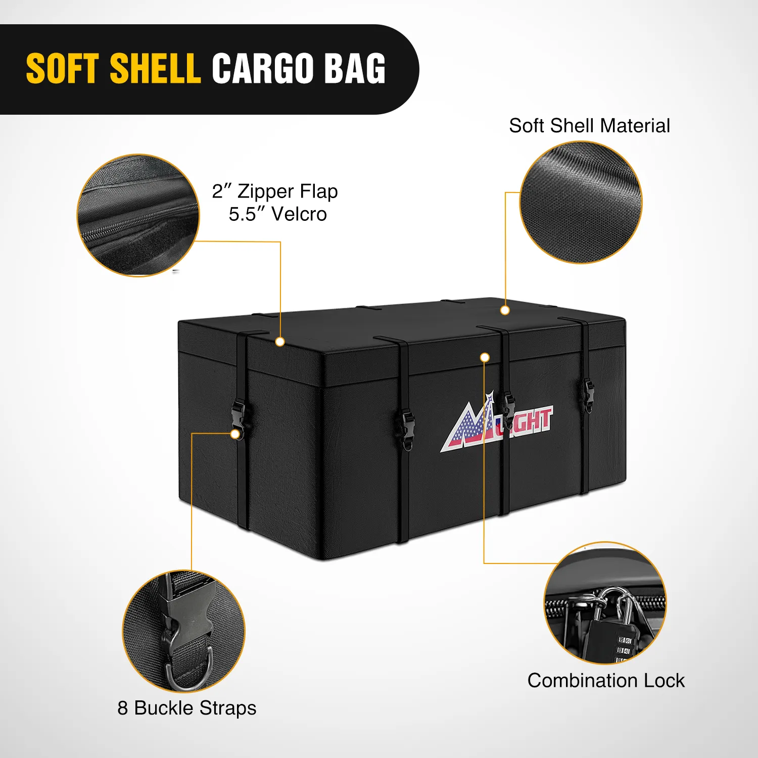 60 x 20 x 7.87 Inch Hitch Cargo Carrier Set