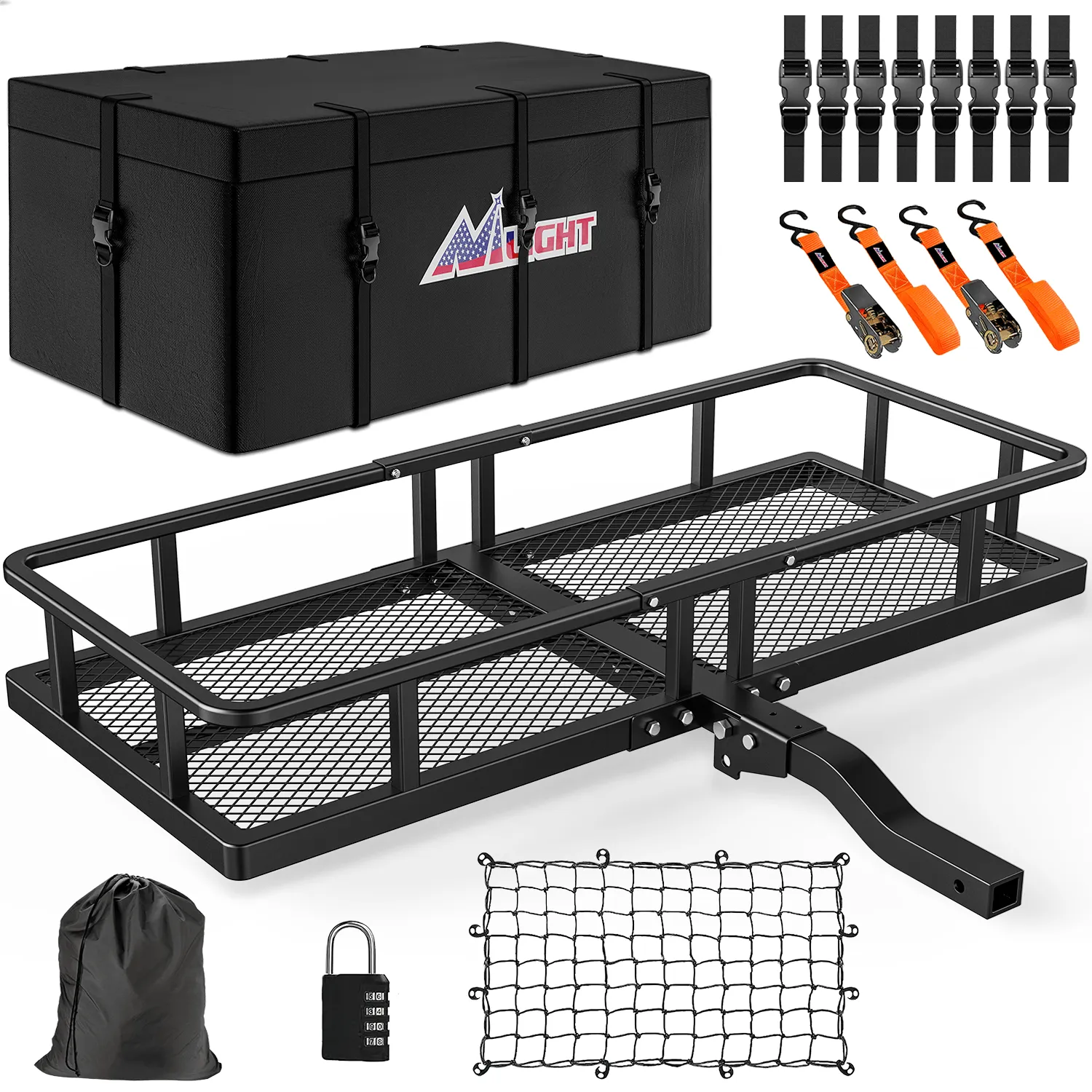 60 x 20 x 7.87 Inch Hitch Cargo Carrier Set