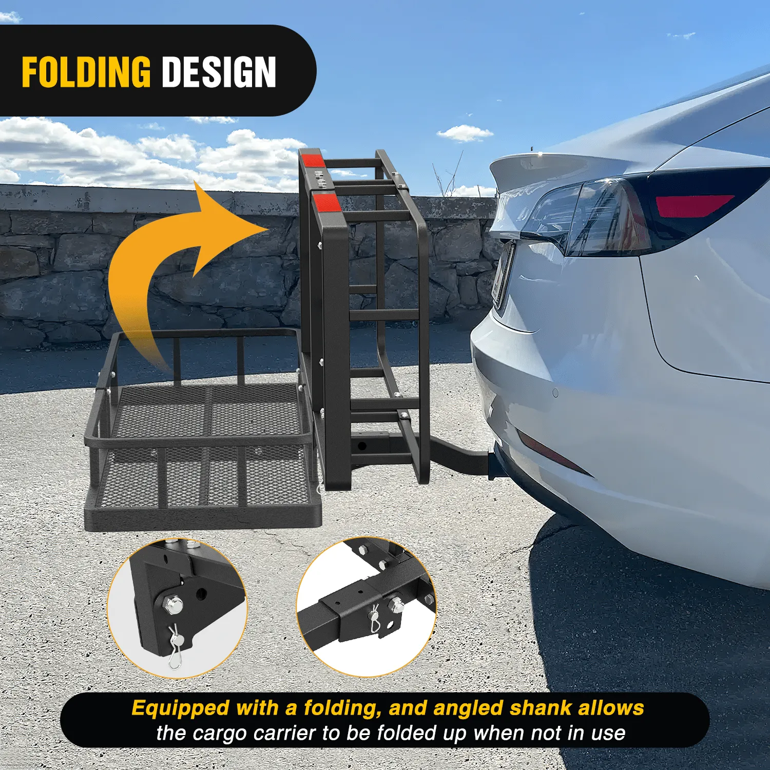 60 x 20 x 7.87 Inch Hitch Cargo Carrier Set