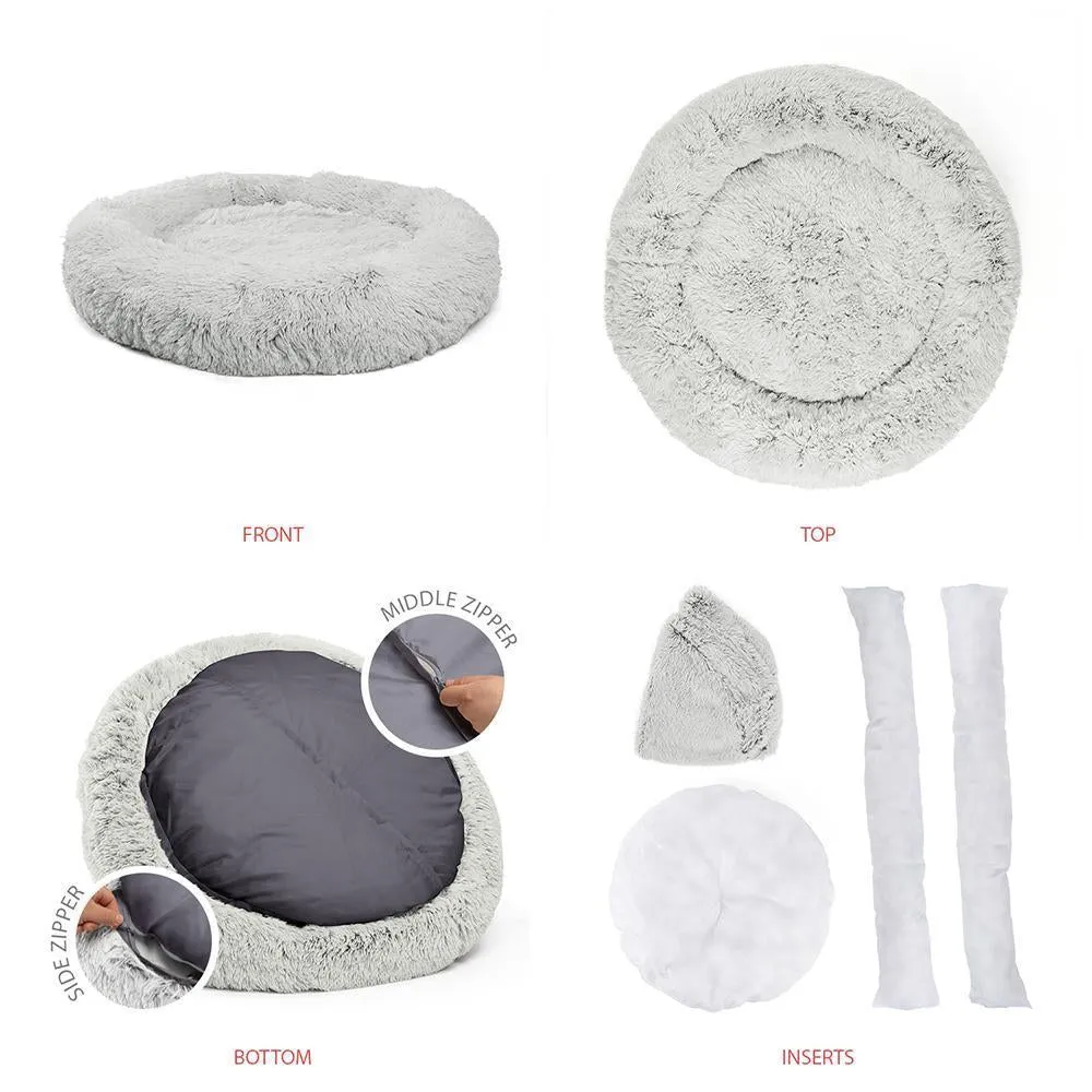 Calming Shag Vegan Fur Donut Cuddler - 45"x45"