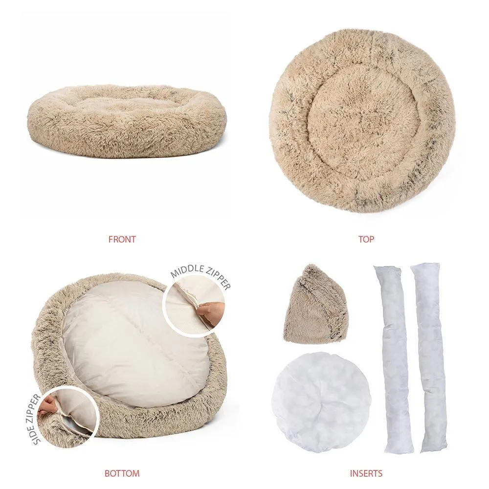 Calming Shag Vegan Fur Donut Cuddler - 45"x45"
