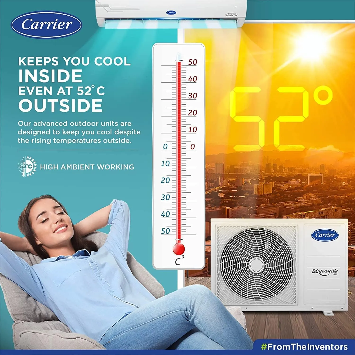 Carrier 24k 3 Star Emperia Lxi Inverter R32 Split AC  2 Ton 3Star CAI24EL3R32F0
