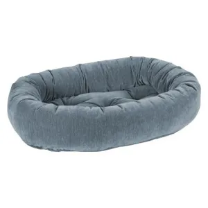 Chenille Donut Bolstered Dog Bed — Mineral