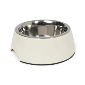 Dear Pet Curve Cut Dog Bowl in Off White