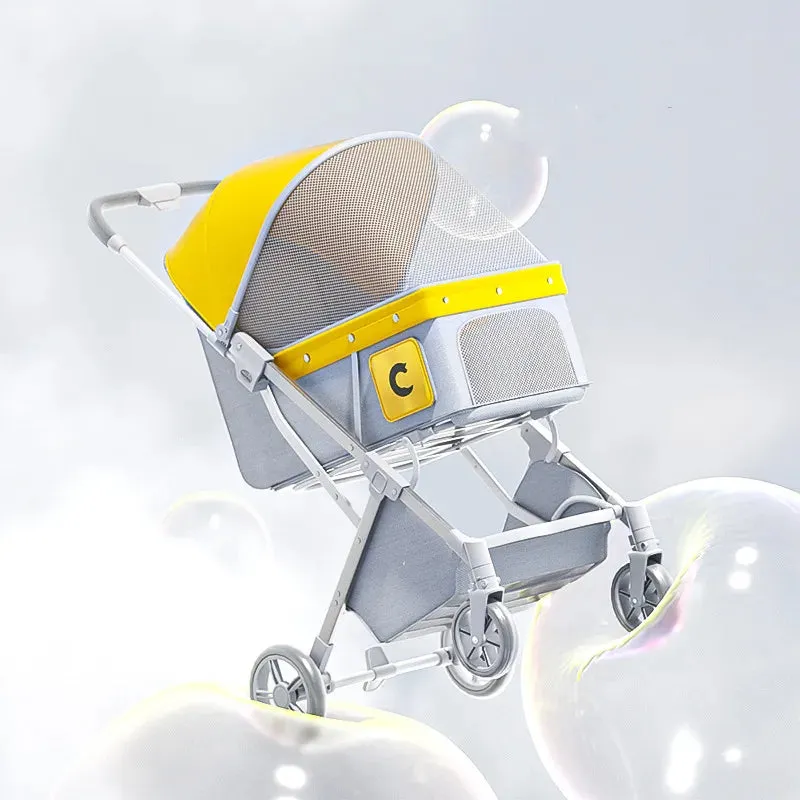 Detachable Pet Stroller Lightweight Foldable Stroller Dog Stroller Cat Package Out Walking Dog Small Pet Car Load Bearing 25kg