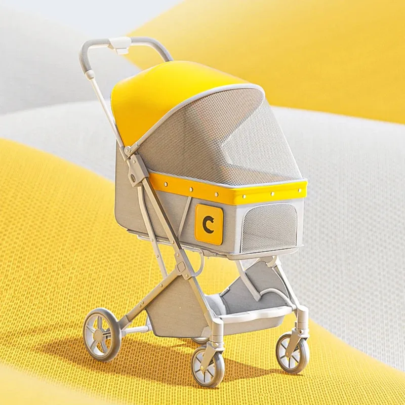 Detachable Pet Stroller Lightweight Foldable Stroller Dog Stroller Cat Package Out Walking Dog Small Pet Car Load Bearing 25kg