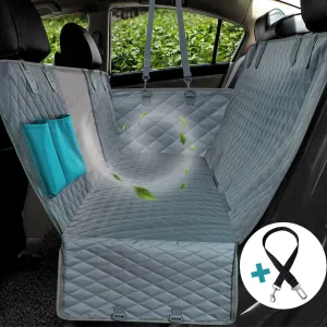 Dog Car Seat Cover Mesh Waterproof Pet Carrier Car Rear Back Seat Mat