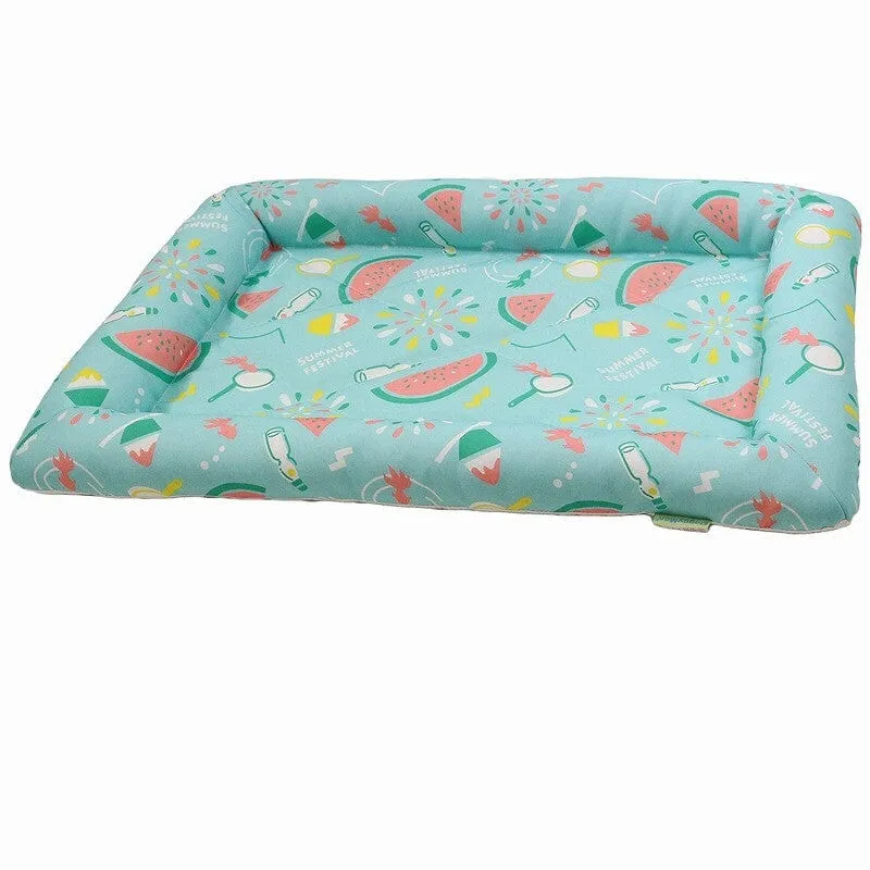DoggyMan - Hayashi Sarara Feel Edged Summer Festival Water Resistent Pet Bed (Blue)