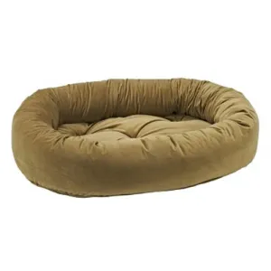 EuroVelvet Donut Bolstered Dog Bed — Toffee