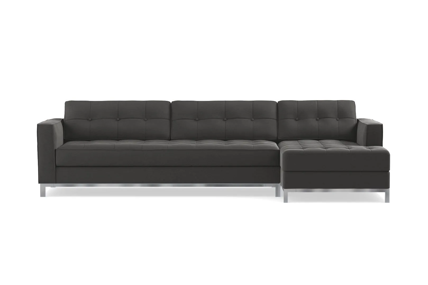 Fillmore 2pc Sleeper Sectional :: Configuration: RAF - Chaise on the Right / Sleeper Option: Memory Foam Mattress