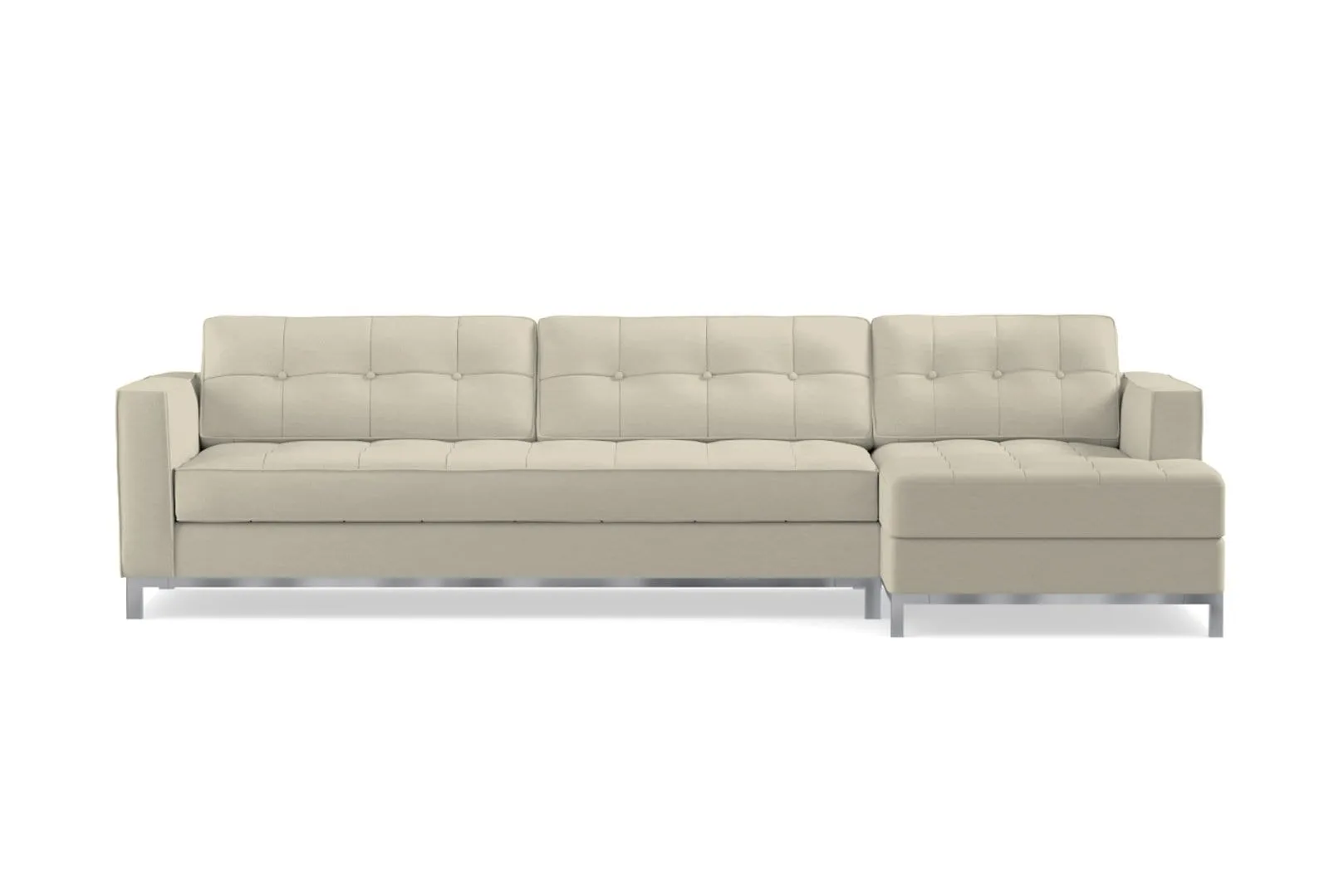 Fillmore 2pc Sleeper Sectional :: Configuration: RAF - Chaise on the Right / Sleeper Option: Memory Foam Mattress