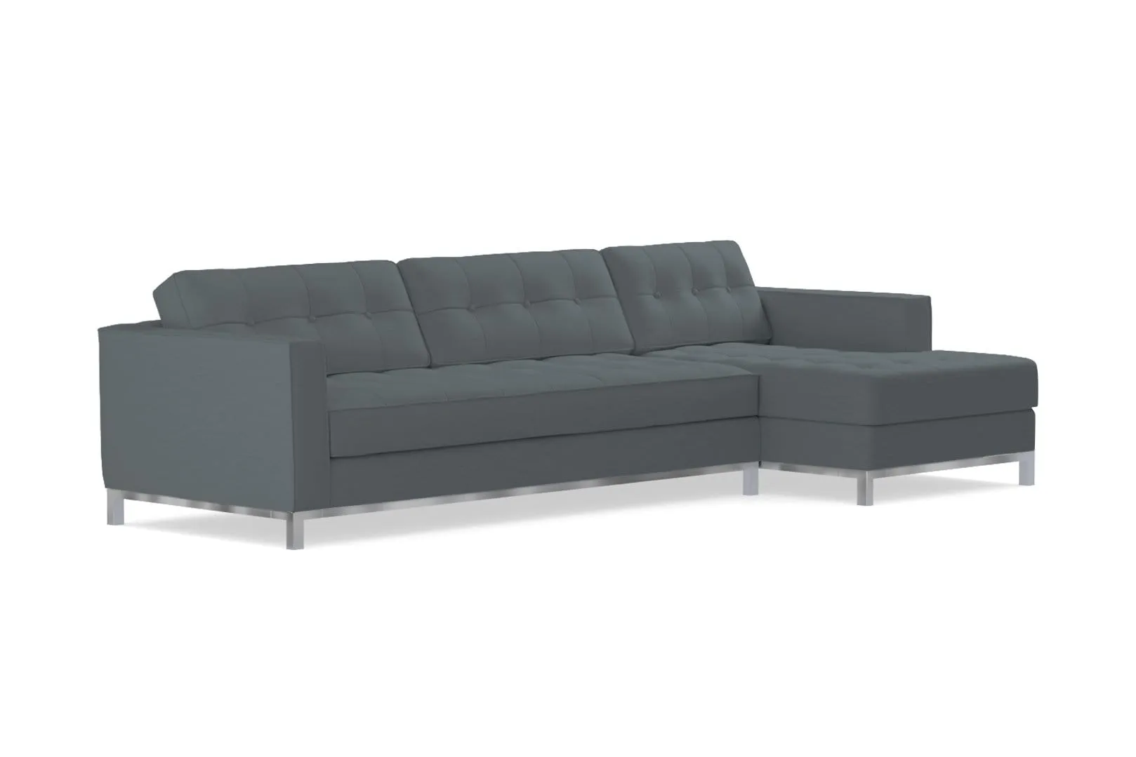 Fillmore 2pc Sleeper Sectional :: Configuration: RAF - Chaise on the Right / Sleeper Option: Memory Foam Mattress
