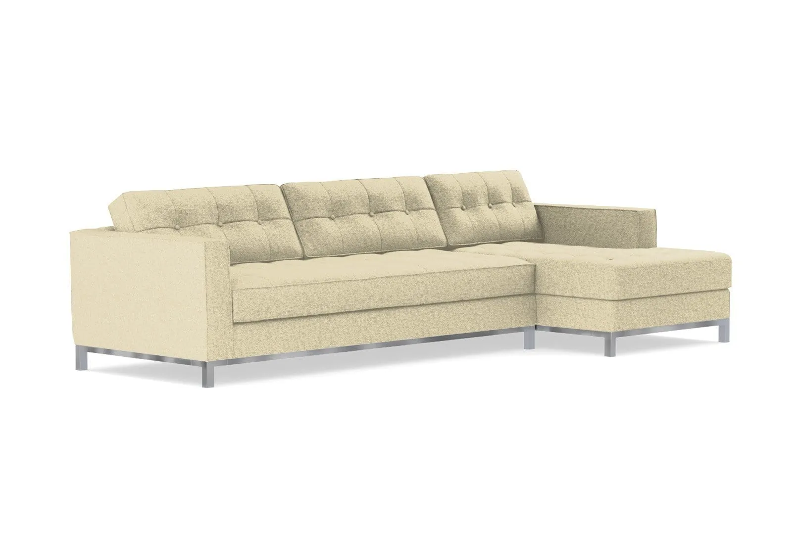 Fillmore 2pc Sleeper Sectional :: Configuration: RAF - Chaise on the Right / Sleeper Option: Memory Foam Mattress