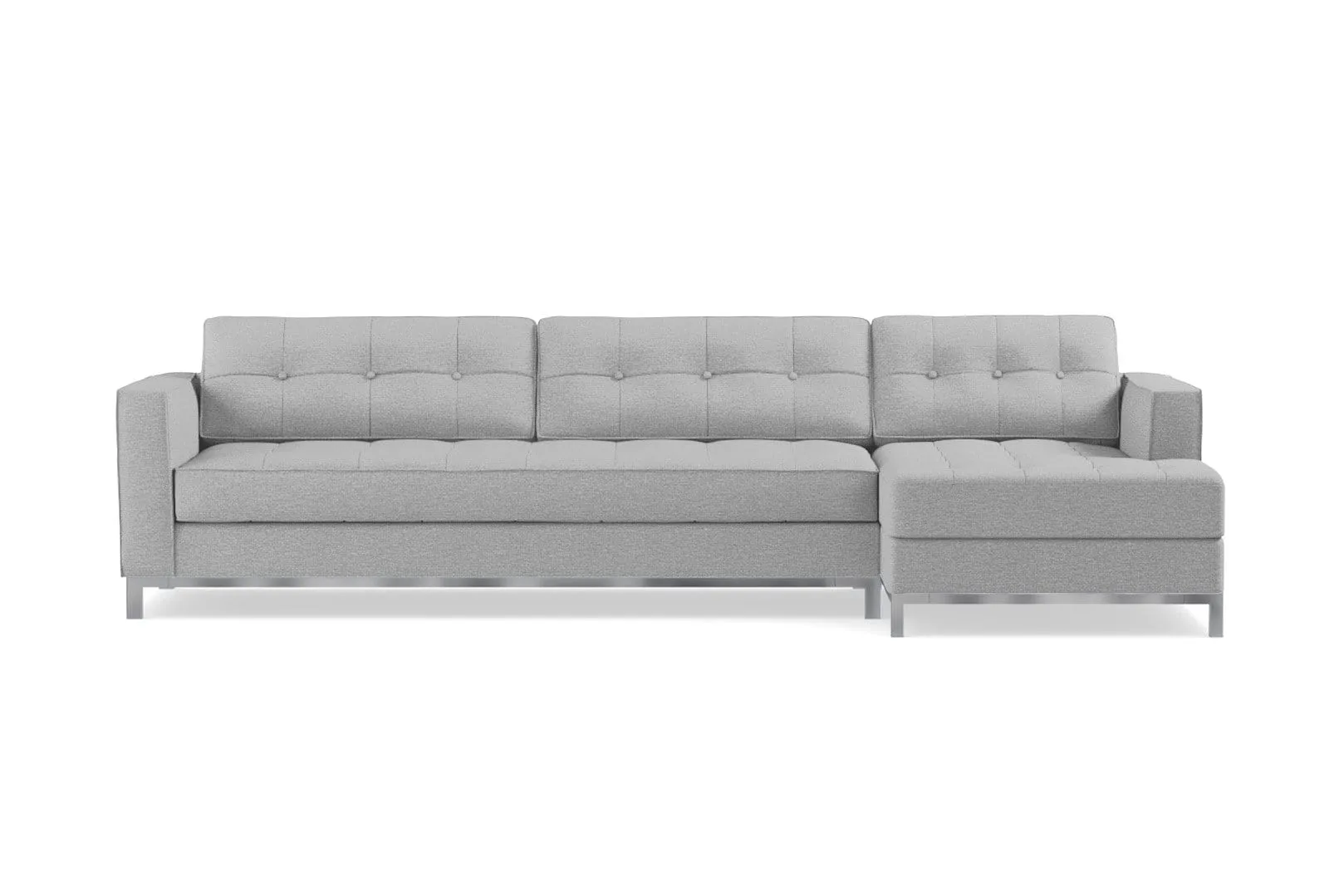 Fillmore 2pc Sleeper Sectional :: Configuration: RAF - Chaise on the Right / Sleeper Option: Memory Foam Mattress