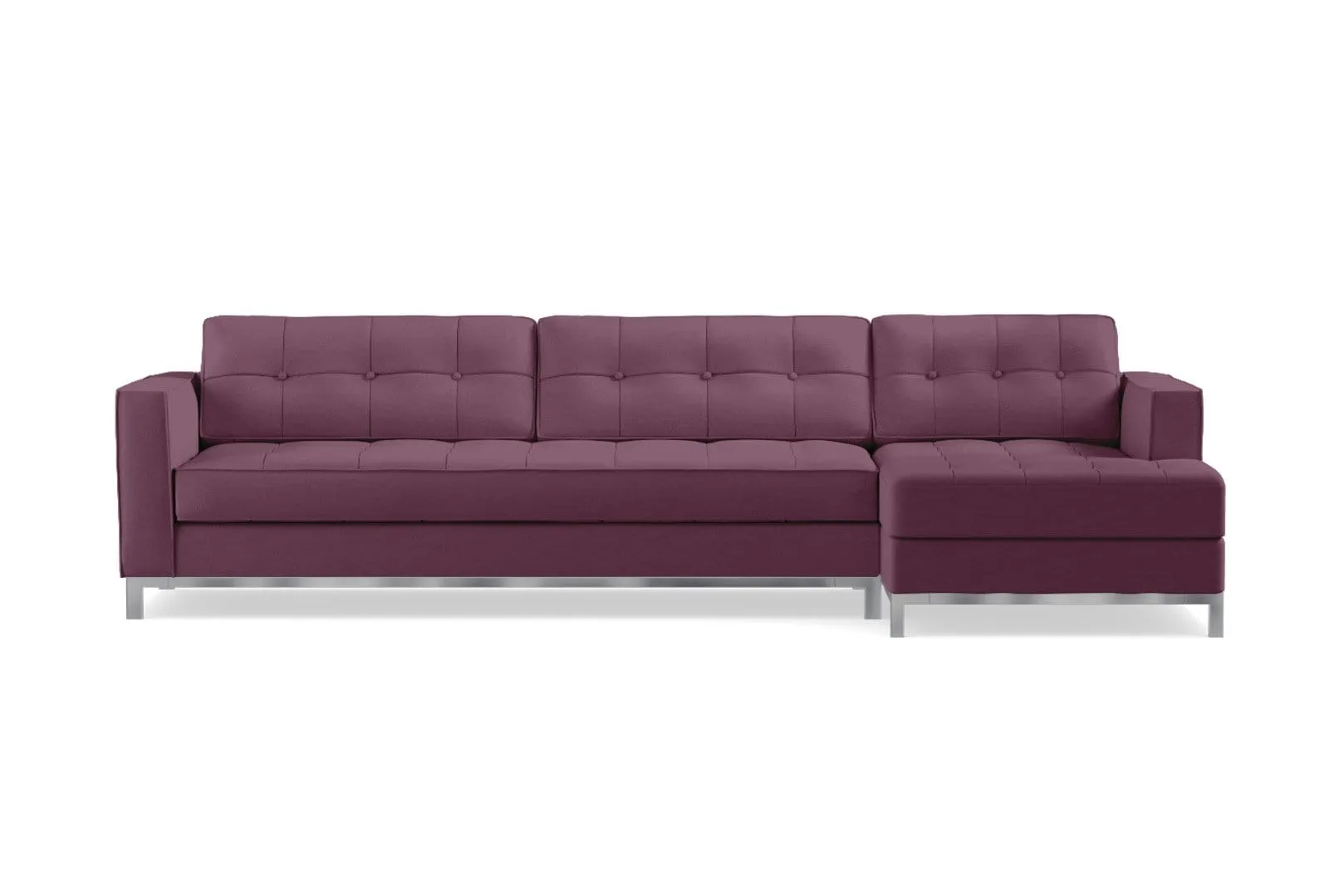 Fillmore 2pc Sleeper Sectional :: Configuration: RAF - Chaise on the Right / Sleeper Option: Memory Foam Mattress