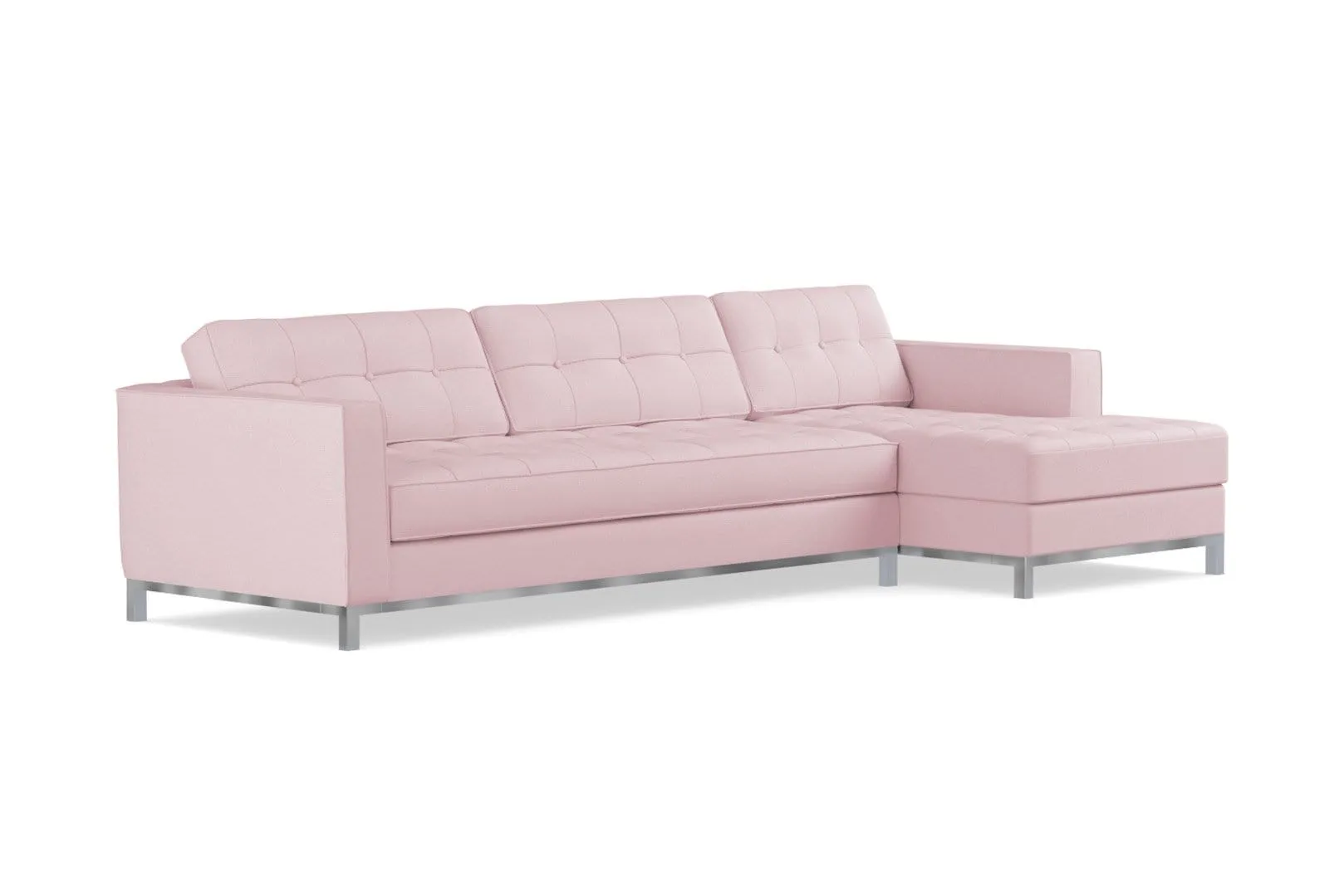 Fillmore 2pc Sleeper Sectional :: Configuration: RAF - Chaise on the Right / Sleeper Option: Memory Foam Mattress
