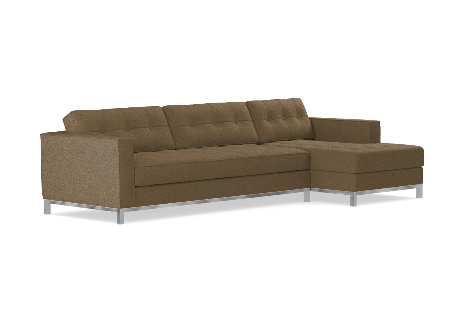 Fillmore 2pc Sleeper Sectional :: Configuration: RAF - Chaise on the Right / Sleeper Option: Memory Foam Mattress