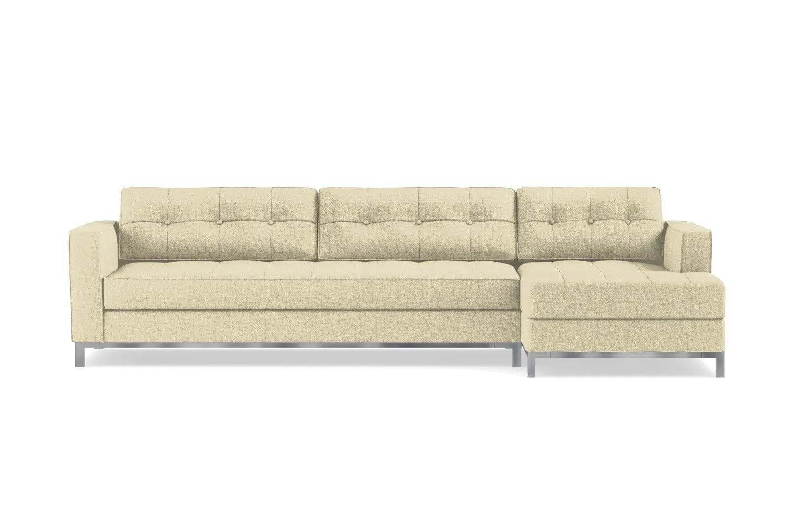 Fillmore 2pc Sleeper Sectional :: Configuration: RAF - Chaise on the Right / Sleeper Option: Memory Foam Mattress