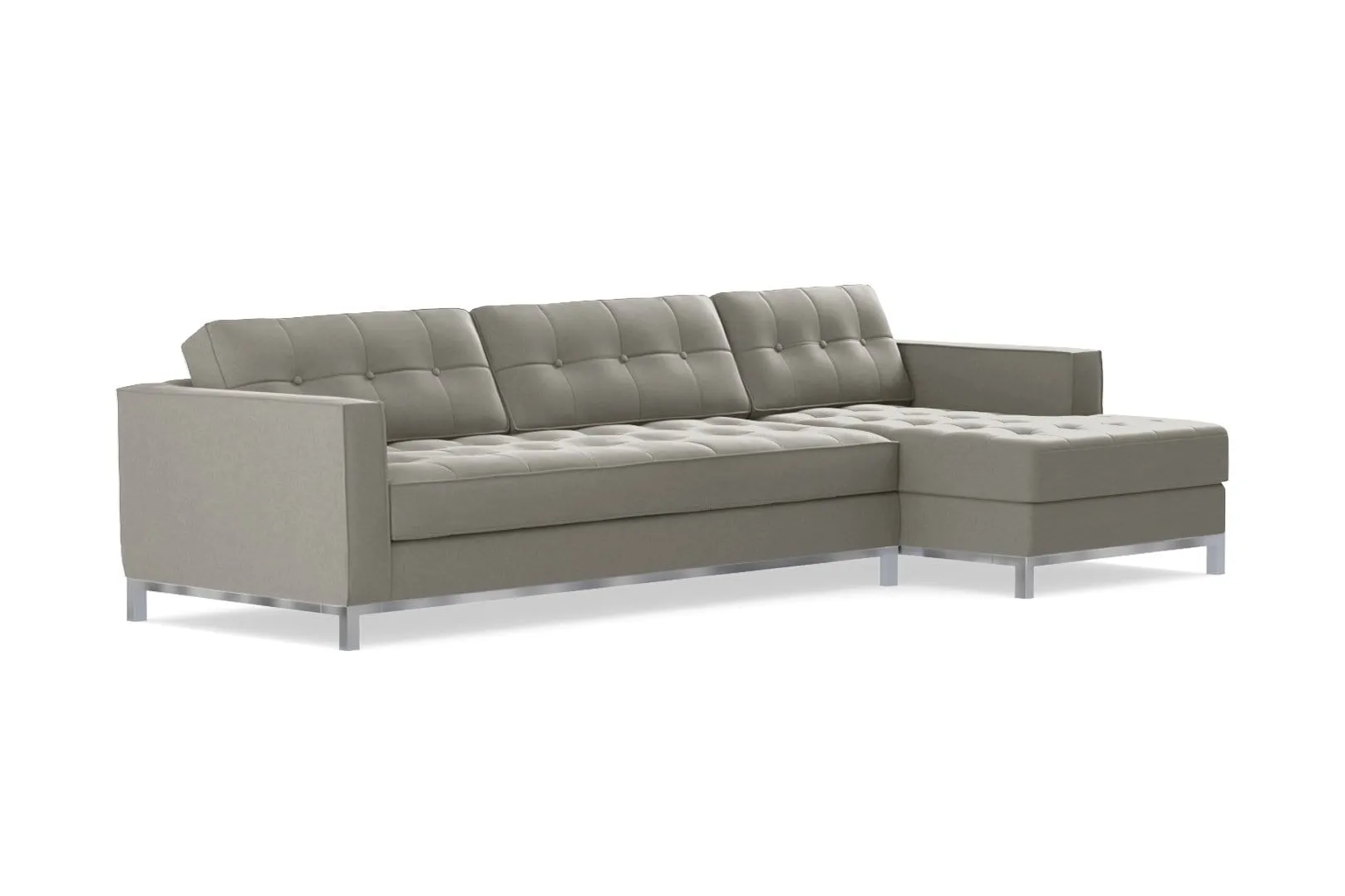Fillmore 2pc Sleeper Sectional :: Configuration: RAF - Chaise on the Right / Sleeper Option: Memory Foam Mattress