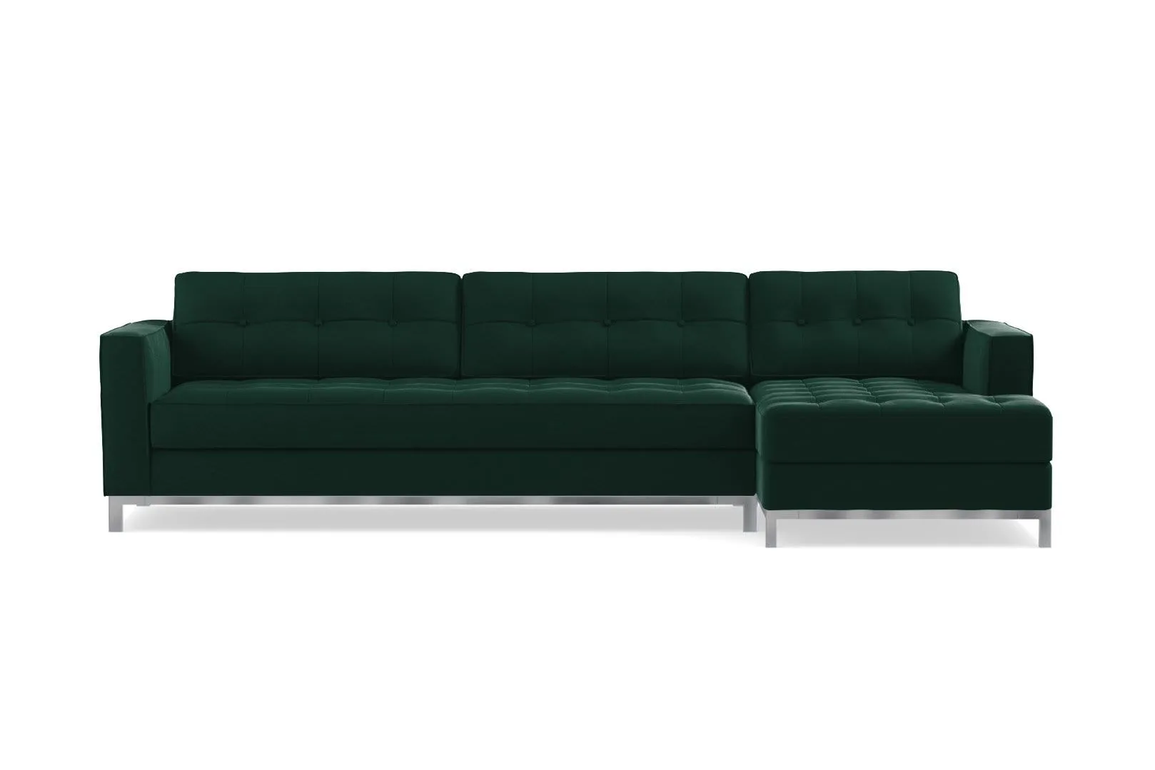 Fillmore 2pc Sleeper Sectional :: Configuration: RAF - Chaise on the Right / Sleeper Option: Memory Foam Mattress