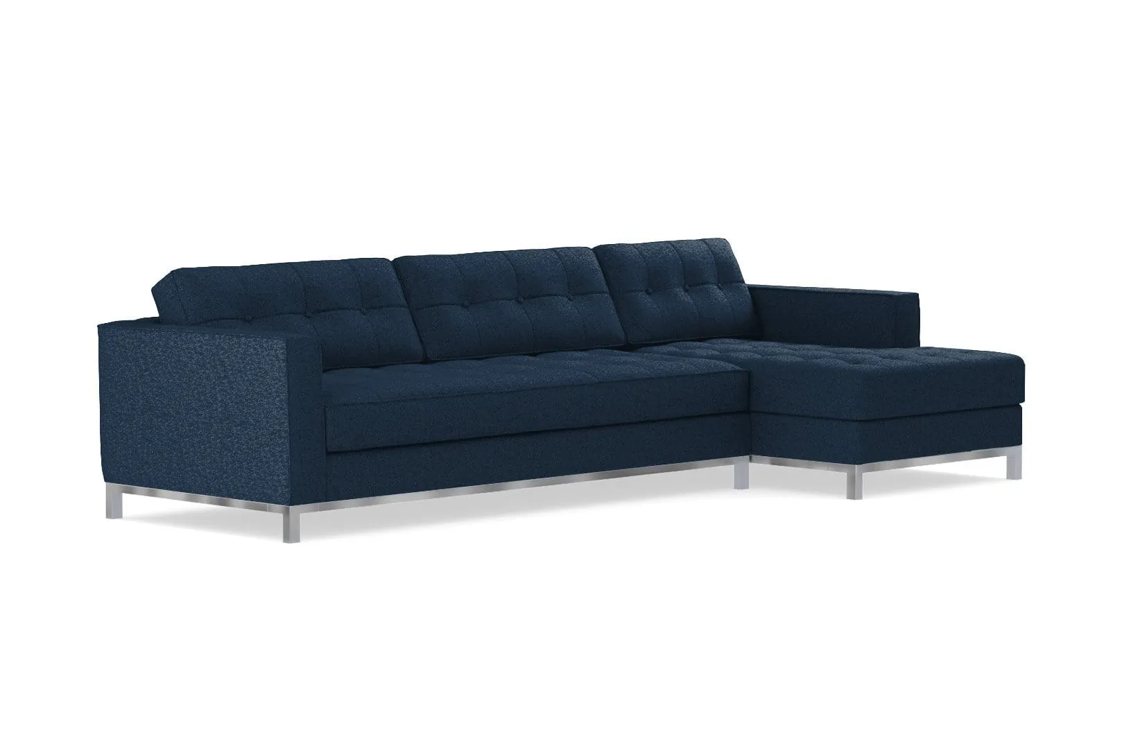Fillmore 2pc Sleeper Sectional :: Configuration: RAF - Chaise on the Right / Sleeper Option: Memory Foam Mattress