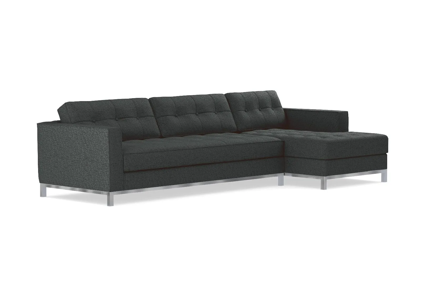 Fillmore 2pc Sleeper Sectional :: Configuration: RAF - Chaise on the Right / Sleeper Option: Memory Foam Mattress