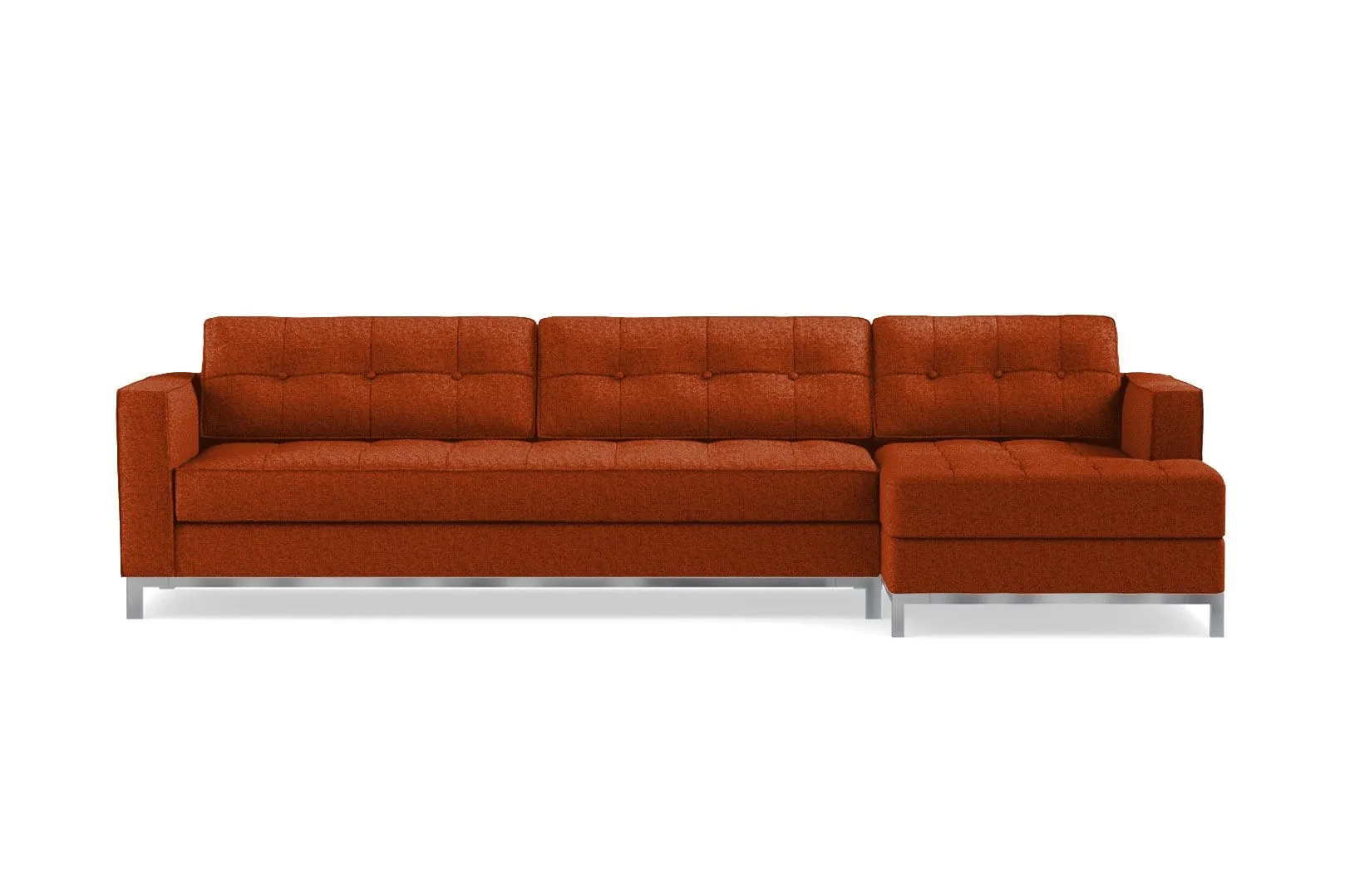 Fillmore 2pc Sleeper Sectional :: Configuration: RAF - Chaise on the Right / Sleeper Option: Memory Foam Mattress