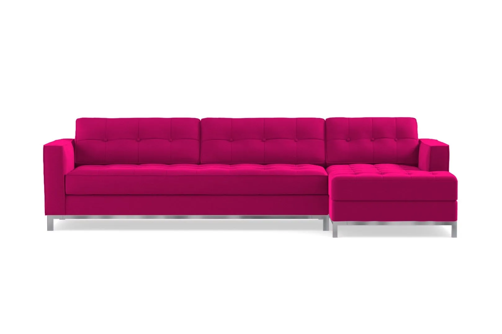 Fillmore 2pc Sleeper Sectional :: Configuration: RAF - Chaise on the Right / Sleeper Option: Memory Foam Mattress