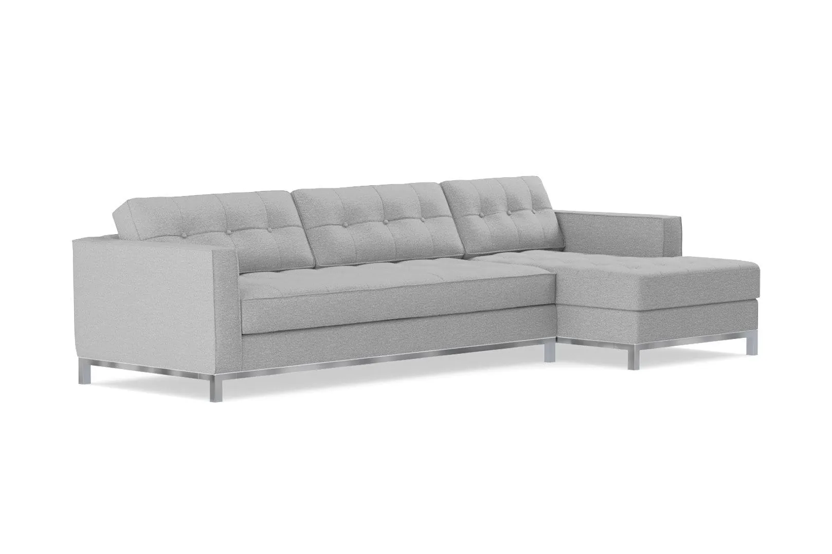 Fillmore 2pc Sleeper Sectional :: Configuration: RAF - Chaise on the Right / Sleeper Option: Memory Foam Mattress