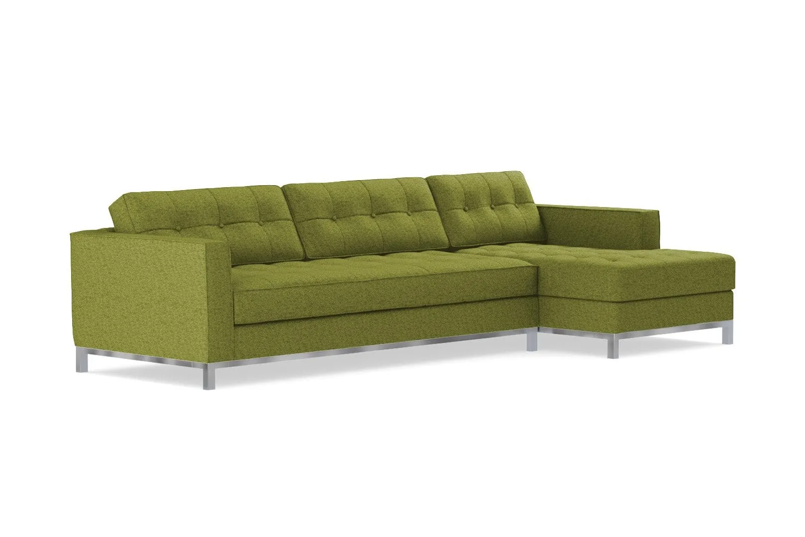Fillmore 2pc Sleeper Sectional :: Configuration: RAF - Chaise on the Right / Sleeper Option: Memory Foam Mattress