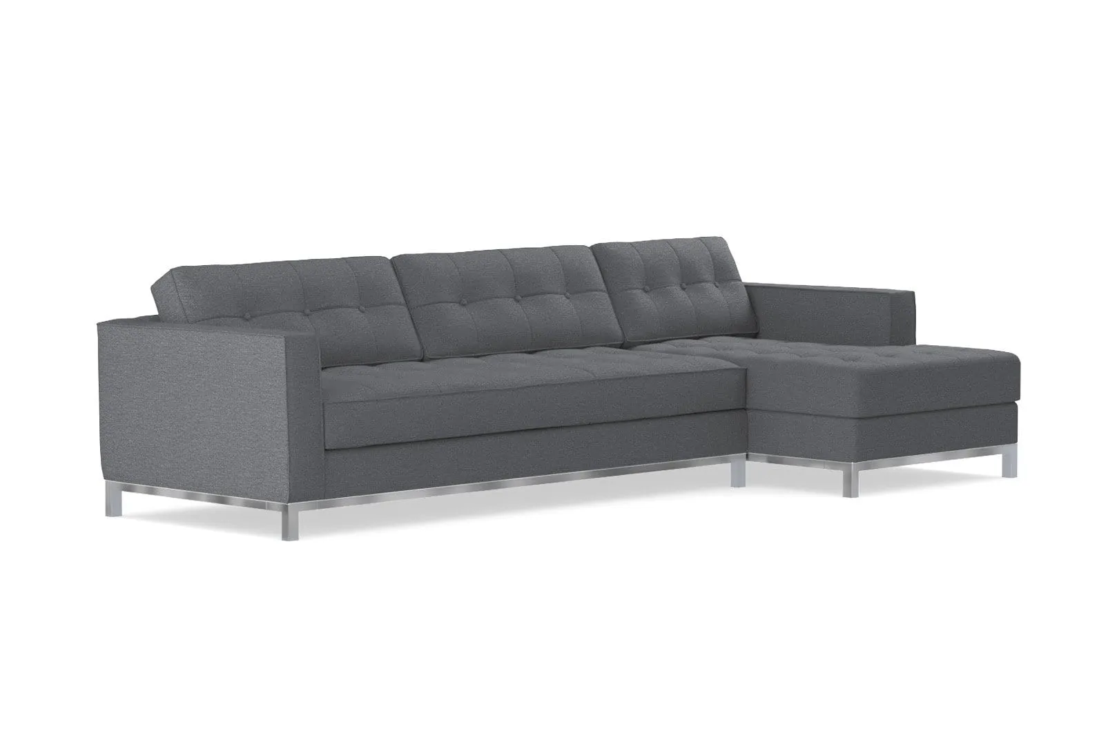 Fillmore 2pc Sleeper Sectional :: Configuration: RAF - Chaise on the Right / Sleeper Option: Memory Foam Mattress