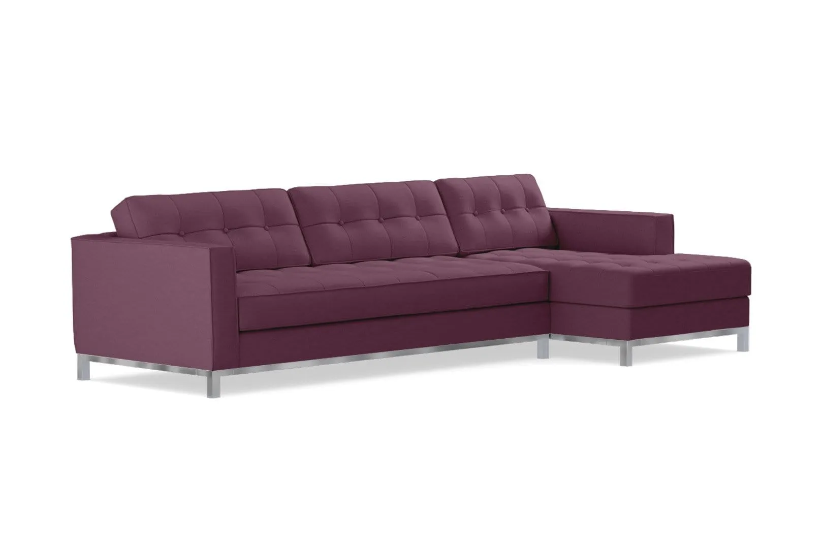 Fillmore 2pc Sleeper Sectional :: Configuration: RAF - Chaise on the Right / Sleeper Option: Memory Foam Mattress