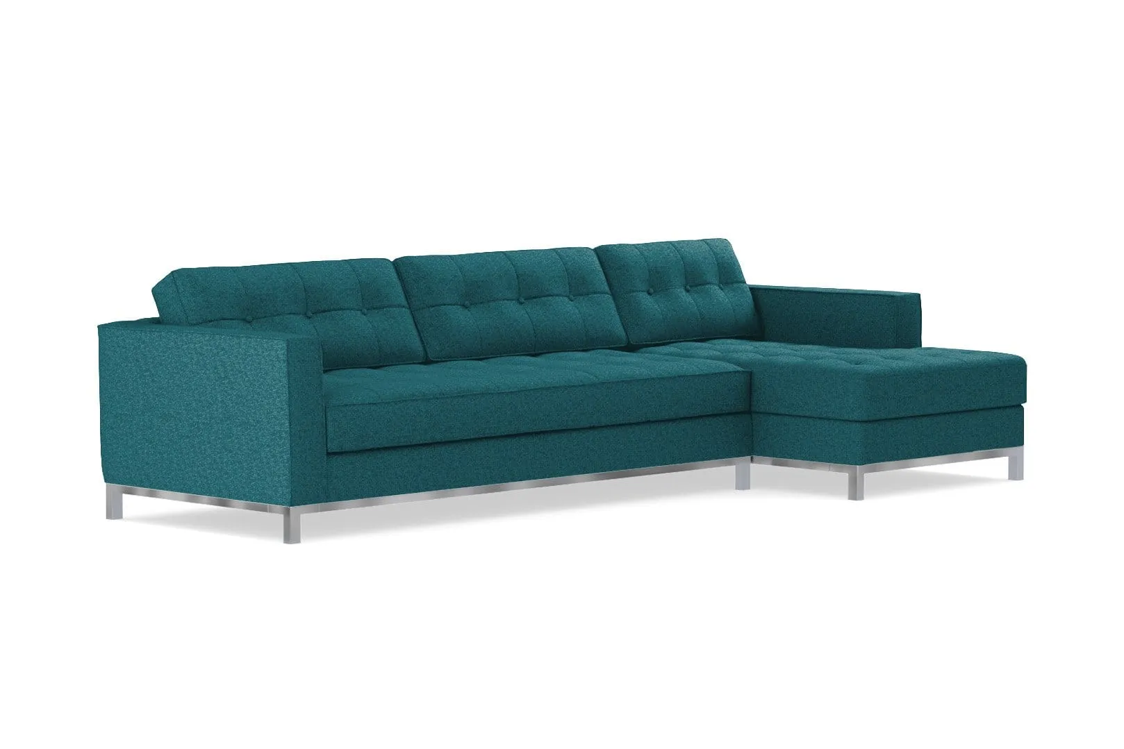 Fillmore 2pc Sleeper Sectional :: Configuration: RAF - Chaise on the Right / Sleeper Option: Memory Foam Mattress