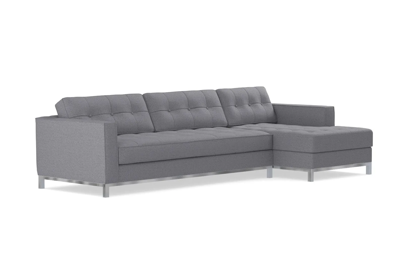 Fillmore 2pc Sleeper Sectional :: Configuration: RAF - Chaise on the Right / Sleeper Option: Memory Foam Mattress