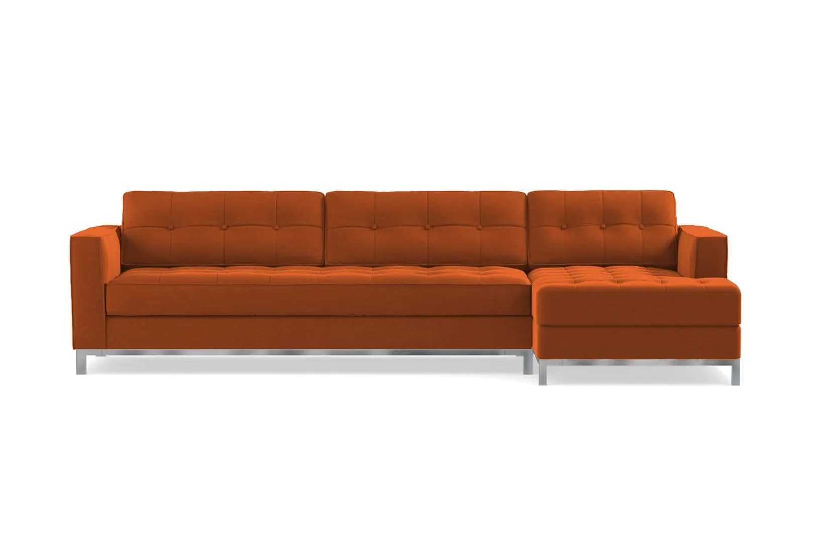 Fillmore 2pc Sleeper Sectional :: Configuration: RAF - Chaise on the Right / Sleeper Option: Memory Foam Mattress