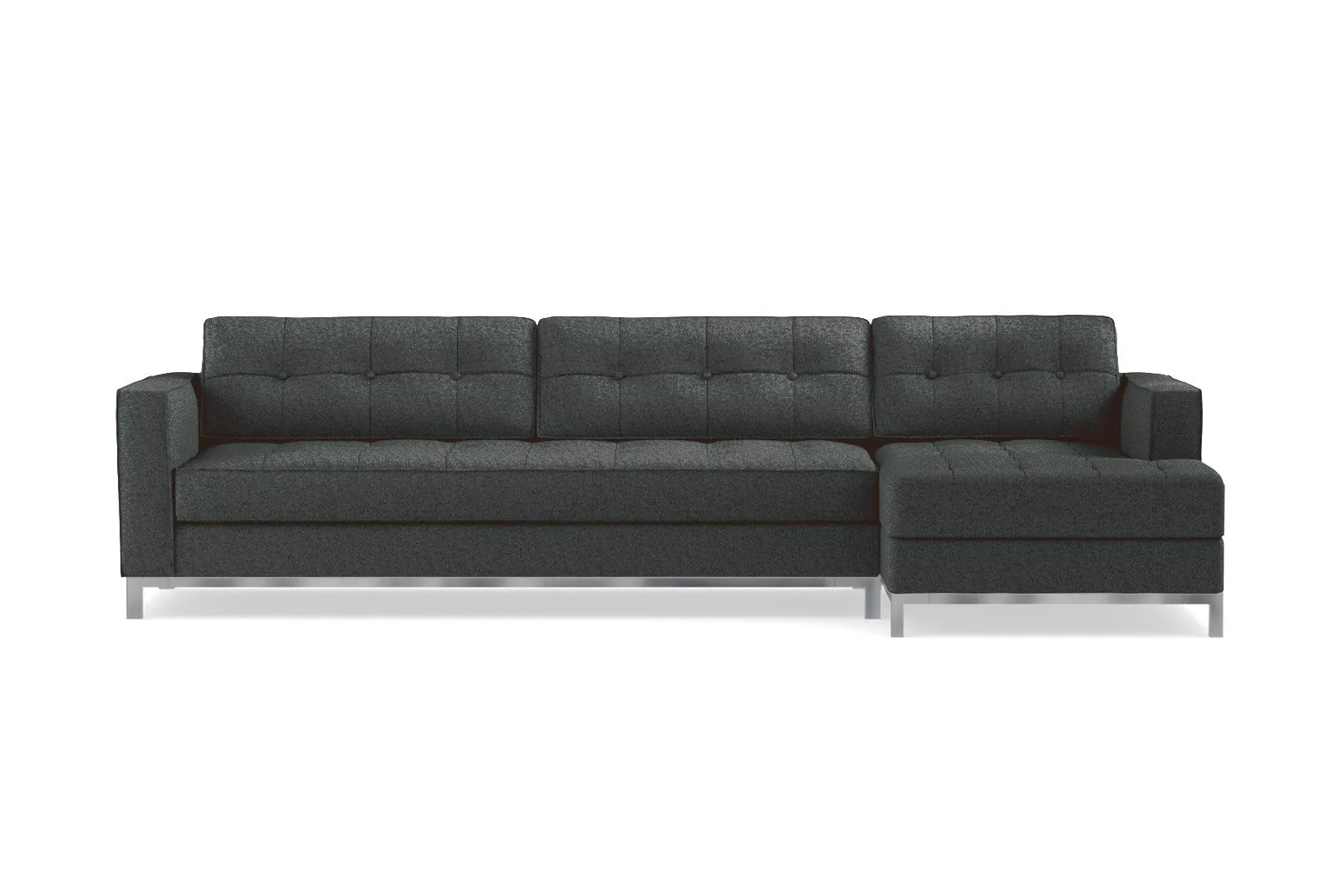 Fillmore 2pc Sleeper Sectional :: Configuration: RAF - Chaise on the Right / Sleeper Option: Memory Foam Mattress
