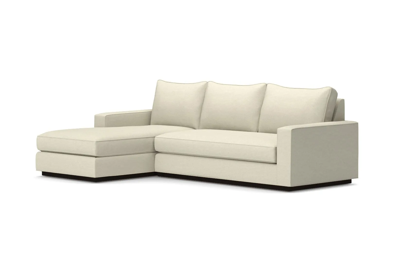Harper 2pc Sleeper Sectional :: Leg Finish: Espresso / Sleeper Option: Memory Foam Mattress / Configuration: LAF - Chaise on the Left