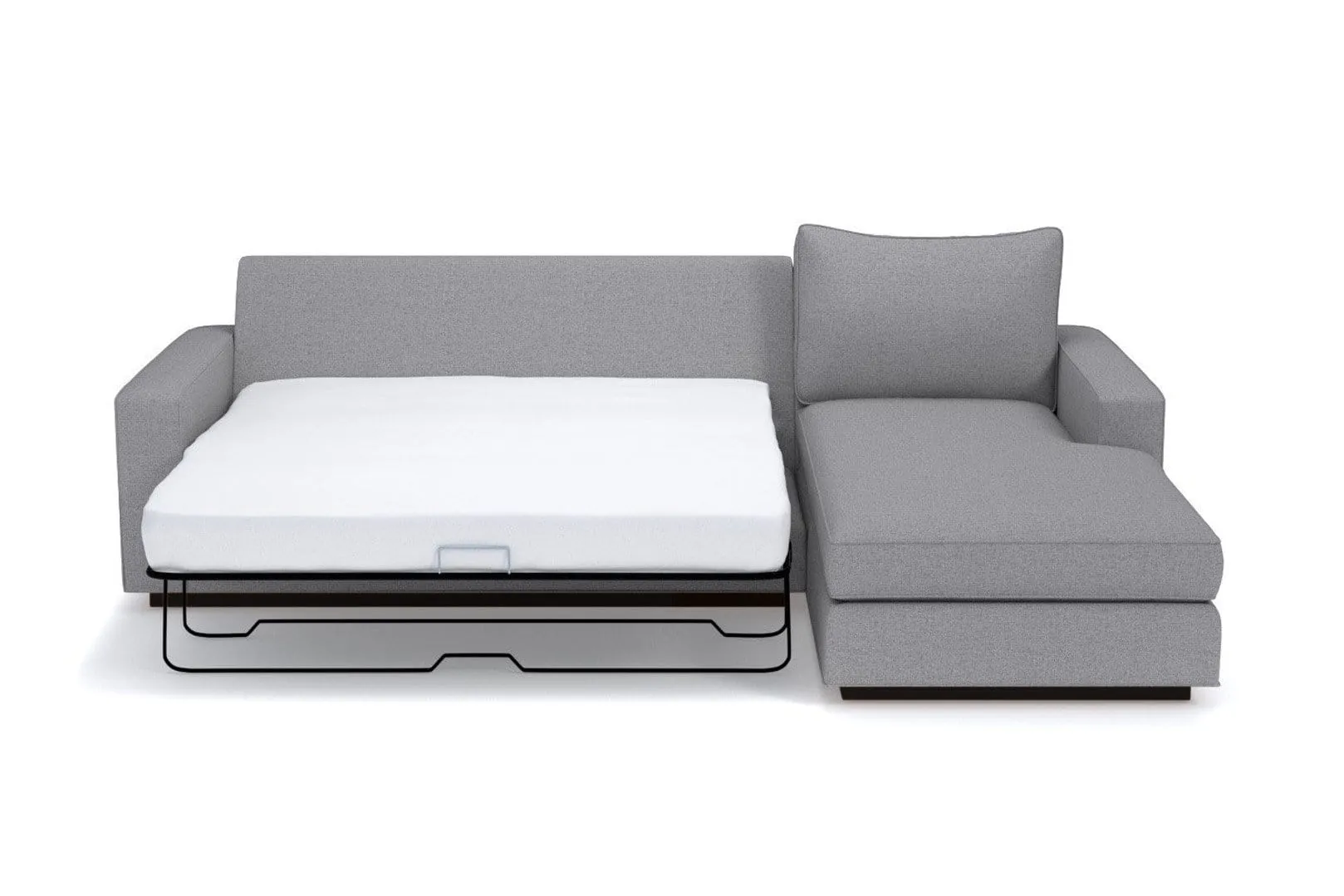 Harper 2pc Sleeper Sectional :: Leg Finish: Espresso / Sleeper Option: Memory Foam Mattress / Configuration: LAF - Chaise on the Left