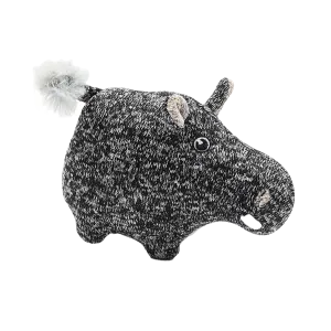 Knit Hippo Plush Pet Toy