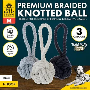 Medium Rope Tug Toy with Ball - 18cm x 7.8cm