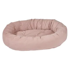 Microvelvet Donut Bolster Dog Bed — Rosewood