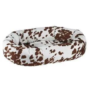 MicroVelvet Donut Bolstered Dog Bed — Durango