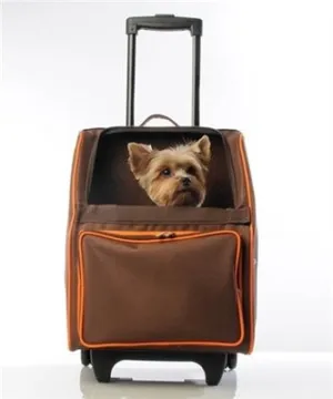 RIO Rolling Dog Carrier- Orange Zest