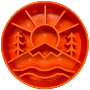 SodaPup Enriching Slow Feeder Great Outdoors Ebowl for Dogs Orange
