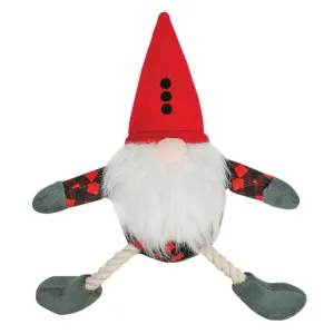 Tall Tails Dog Toy Holiday Gnome Pull-Through Rope Tug